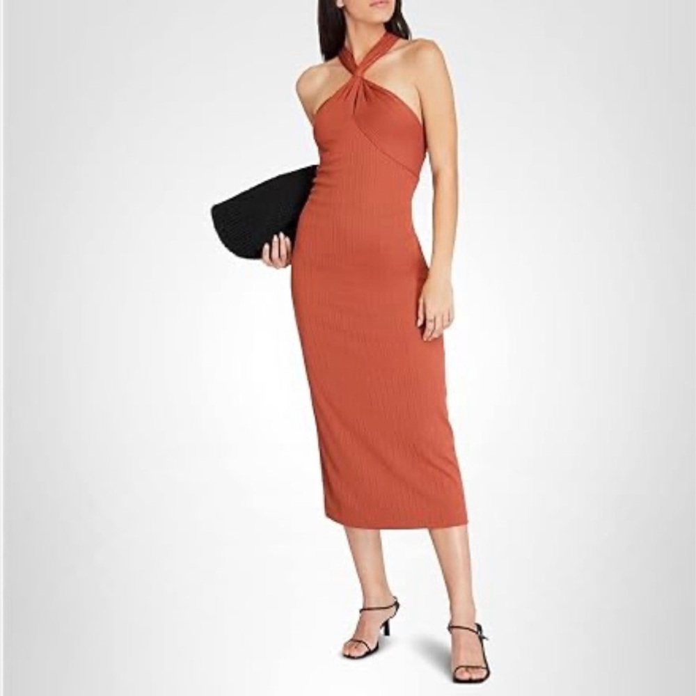 NWT - CLUB MONACO Women's Verigated Rib Knit Dress - Picture 2 of 12